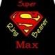 Boy's Super Hero Ring Bearer Superman Cape,  Embroidered Ring Bearer Cape Personalized Wedding Photo Op