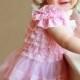 pink lace dress headband SET,Toddler Dress,baby dress,Flower girl dress,First 1st Birthday Dress,Vintage style,girs photo outfit