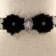 Black Bridal Sash - Wedding Dress Sash Belt - Black Rhinestone Crystal Wedding Sash - Black Rhinestone Bridal Sash