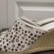 90s Calvin Klein Wedge Shoes Leather Platform  8.5 Slip ons  Chunky Wedding 3" Heel Spring  Boho  Closed toe