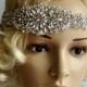 Glamour Luxury Rhinestone flapper Gatsby Headband, Wedding Headband, Crystal Headband Bridal Headpiece, 1920s Flapper headband