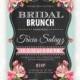 Printable Bridal Shower Invitation, Bridal Brunch, Bridal Tea Party Invite Chalkboard Shower the Bride Editable INSTANT DOWNLOAD Digital PDF