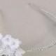 Bohemian silver crystal rhinestone and white lace bridal headpiece headband