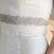 SAMPLE SALE Rhinestone Wave Bridal Sash, Crystal Wedding Belt, Sparkly Crystal Sash - Celia - SA604