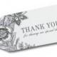 White Dramatic Floral Favor Cards