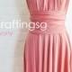 Bridesmaid Dress Infinity Dress Peony Knee Length Wrap Convertible Dress Wedding Dress
