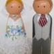 Customized Wedding Cake Topper, Peg Doll Wedding Cake Topper