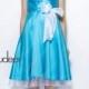 Cute Strapless Pleated Two Tone Satin Organza Lining Bridesmaid Dress