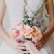 Lovely DIY Bridesmaid Posies With Roses And Peonies 