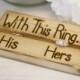 Personalized Ring Bearer Pillow Rustic Vintage Wedding Decor