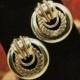 Vintage Jewelry - PREMIER Silver Earrings - Open Work - Layered Silver Metal Frame - Pierced Post Earrings  1 1/8" x 1 1/4" - Wedding Bridal