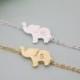 PERSONALIZED ELEPHANT BRACELET, initial elephant bracelet,birthday gift , bridesmaid gift idea, Elephant Jewelry, Animal Jewelry, friendship