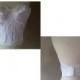38B / Backless Bustier Bra / Bridal Lingerie / White Nylon with Lace / Strapless / FREE shipping + The Lilyette