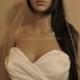 Sheer and Sparkle Wedding Veil Rhinestones and Seed beads Fingertip Length