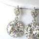 Pamelia - Bridal Earrings, Bridesmaids, Clear Large Cubic Zirconia Crystal, Big Diamond Earrings, Bridesmaid Jewelry