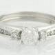 Round Diamond Engagement RIng & Wedding Band Set .80ctw - 14k Gold Enhancer a1227