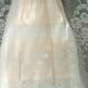 Tulle  wedding dress  ivory cream lace floral roses boho  vintage fairytale   bride outdoor  romantic medium by vintage opulence on Etsy