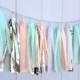 COOL PASTELS - Tissue Paper Tassel Garland - Party - Wedding - Baby Shower - Nursery