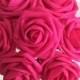 100pcs Hot Pink Wedding Flowers Fuschia Roses For Bridal Bridesmaids Bouquets Wedding Party Decor Table Centerpiece