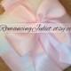 Pet Ring Bearer Pillow...Made in your custom wedding colors...shown in ivory/pale pink