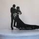 Wedding Cake Topper - Bride and Groom Silhouette