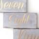 Wedding table numbers, table numbers, reserved seating sign