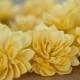 10 4" Sunshine Yellow Wooden Flowers, Wedding Decorations, Wedding Flowers, Rustic Wedding Decor