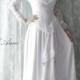 Luxury vintage style soft lace weddng dress with beautiful  White tassel and long lace sleeves Perfect for woodland wedding  AM198380978