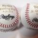 Groomsmen Gift -2 Rawlings Baseballs - Laser Engraved - Personalized - Jr. Groomsmen Gift - Ring Bearer Gift - MLB Baseball