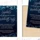 Midnight Blue Night Sky Editable Bachelorette Party Invitation: 4 x 6 - Instant Download