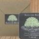 Custom Coasters - Chalkboard Style Save the Date Coasters - Craft Paper Envelopes - Oak Tree - Engagement Stock the Bar