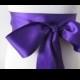 Reserved for TRSImages Regal Purple Ribbon Sash / Double Faced Ribbon Sash / Bridal Sash / Bridal Ribbon / Regal Purple