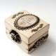 Engagement Ring Box - Lord of the Rings Inspired Wedding - Ring Bearer Box - Antiqued Rustic White