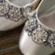 Crystal Garland Ballet Flats Wedding Shoes -  All full and half sizes, wide widths
