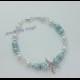 Turquoise Pearl Rhinestone Starfish Bracelet  Bridal Wedding Jewelry Bridal Shower Gift Flower Girl