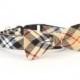 New Color! Huntington Plaid, Designer dog collars, Bow Tie Dog and Cat Collar Bow Tie Dog Wedding- Dog Collar, Wedding Dog Collar