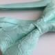 Mint Lace Bow Tie - Mint Bow Tie - Groom Bow Tie - Bridal Bow Tie - Mint Baby Bow Tie - Adult Bow Tie - Pet Bow Tie - Groomsmen Mint Bow Tie