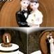 Rustic wedding cake topper vintage bride groom wooden toppers country fall weddings