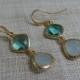 Alice Blue Earrings, Erinite Earrings, Bridesmaid Jewelry, Wedding Jewelry, Bridesmaid Earrings, Bridal Jewelry // ER-104