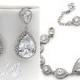 Wedding Bracelet Earrings Zirconia Rhinestone Bracelet Earrings Wedding Jewelry Bridal Jewelry Bridesmaid Gifts Bridal Bracelet Earring Tvis