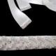 Bridal wedding dress gown crystal sash embellished belt 40mm