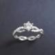 Diamond Engagement Infinity Love Ring - Infinity Diamond Engagement Ring - 14k Gold & Diamonds, Braided Rope Diamond Ring, Diamond Infinity