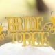 Bride to Bee Bridal Shower Cake Topper Yellow and Grey - Bride to Bee Theme Shower - Meant To Bee Wedding Cake Topper - Gift idea for Bride