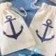 144 Voyages Anchor Muslin Bags Nautical Beach Theme Bridal Shower Wedding Favors