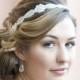 Rhinestone Headband, Gorgeous 1920s Flapper headband Wedding Headband, Crystal ribbon tie on Headband, Wedding Halo Bridal Headpiece