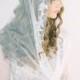 Wedding Veil, Beaded Ivory Bridal Mantilla Veil Chapel Length - Style 403