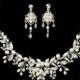 Bridal Jewelry Set Crystal and Pearl