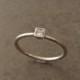 Simple Diamond Engagement Ring - Princess Cut Diamond - 14k White Gold - Square Diamond