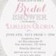 Vintage Shabby Chic Floral Crystal Garland Bridal Shower Invitation Printable Digital - ANY EVENT
