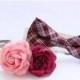 Burgundy Pink wedding dog collar - Bridesmaid & Best Man - Two dog Collars, Wedding accessory, Burgundy Floral dog collar